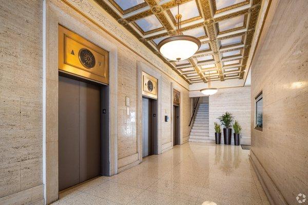 The beautiful main lobby. Elevators lead you to the office on the 2nd floor.