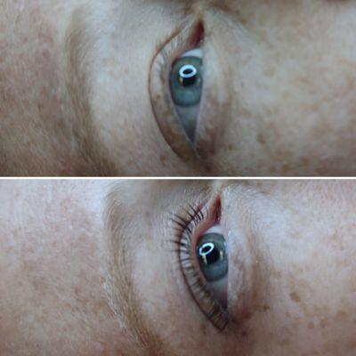 Eyelash lift and tint