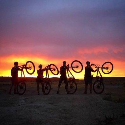 Join the Tuesday evening shop mountain bike ride at 18 Road and see beautiful westernslope sunsets