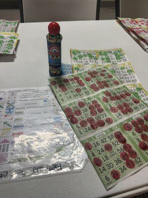 Used bingo sheets!