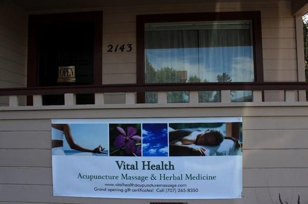 Grand opening of Vital Health Acupuncture Massage & Herbal Medicine in beautiful Napa Valley, California.