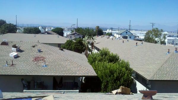 GAF Timberline HD Lifetime Composition Shingles (Copper Canyon)...almost finished just needs some paint.