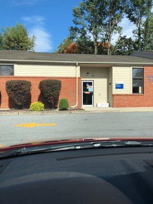 Front door to office.