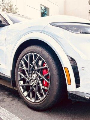 Matte Gunmetal Grey Wheels on a Ford Mustang Mach-E