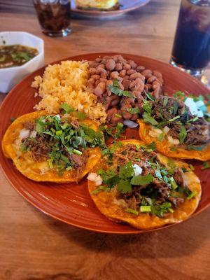 Quesabirria taco plate