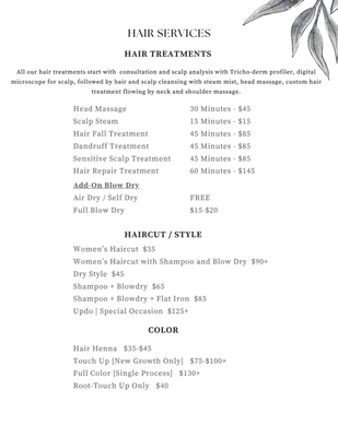 Services Menu 3/3