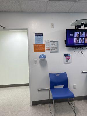 Waiting room inside clinic