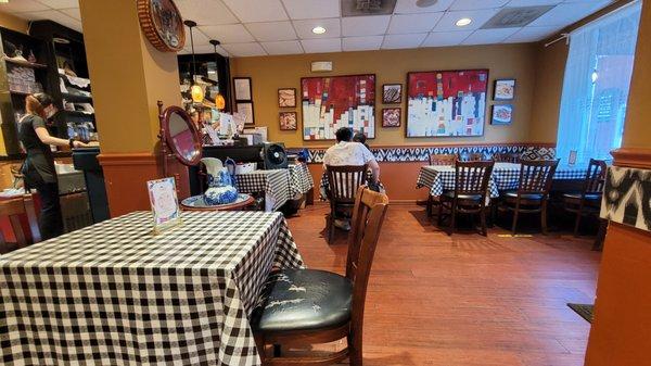 Right side of the dining room.