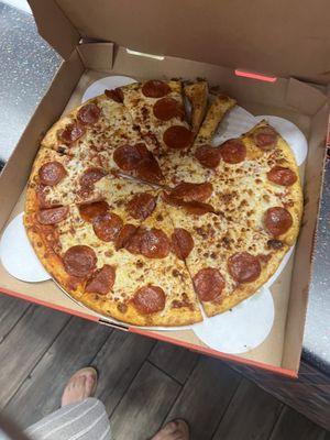 The pumpkin pizza I paid $23 for such a joke