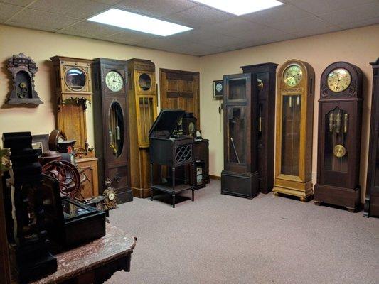 Large and small Grandfather Clock for sale.