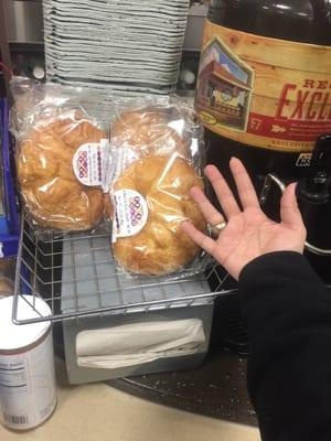 THESE CROISSANTS ARE BIGGER THAN MY HAND!! Lol.