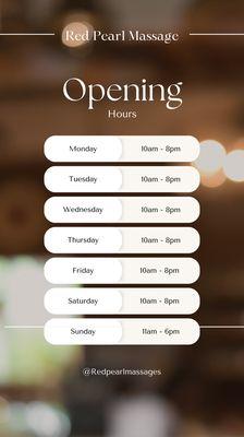 2023 updated opening hours.