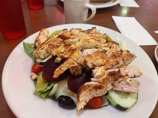 GREEK Salad with Chicken