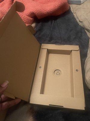 The box my phone was supposed to be in