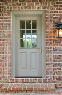 Kolbe 9 Lite Smooth Fiberglass Entry Door with PDL Lite Divisions