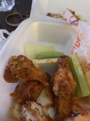 Wings the size of bite size celery :((