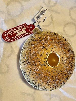 As the tradition goes, new ornament each year- this little perfect Poland made everything bagel is everything! Great selection at bloomies