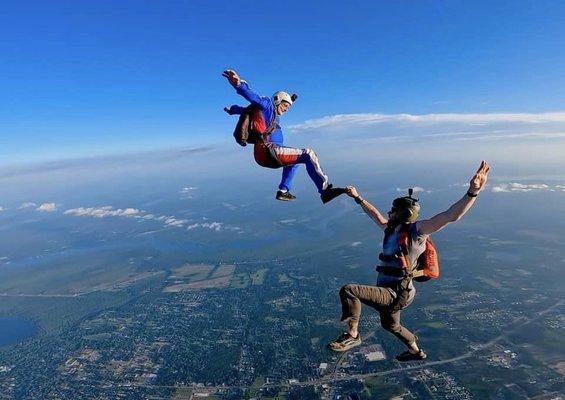 Art & Clifford having fun in the sky.