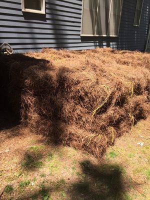 75 bales of pinestraw. Ready to go. Try that even if you have your own pickup truck...