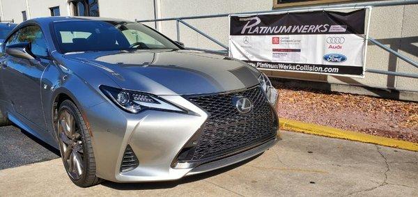 Only Lexus Certified Collision Center in 150 miles, Platinumwerks Collision Center! Right here in Brevard County!