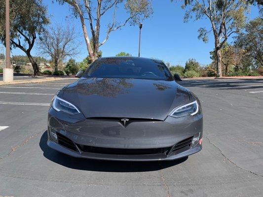 Model S Chrome Delete - front