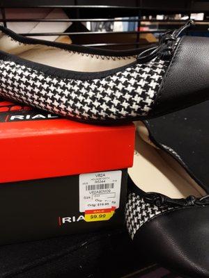 The inspiration for my crazy Trailer Park Boys Yelp review. Comfortable houndstooth flats, only $10! Ricky’s bowling shirt has met its match