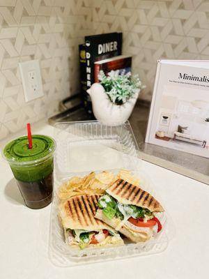 Turkey Panini Sandwich & The Green Thing (Beautiful Skin)- TO GO