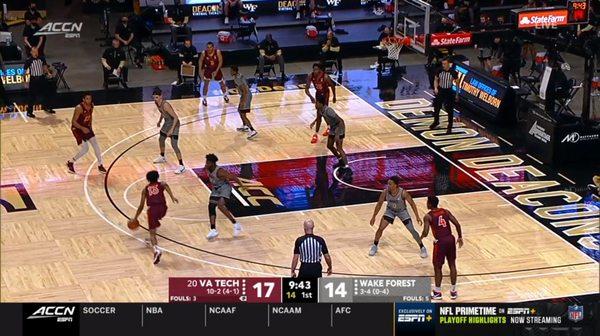 Wake Forest vs. No. 20 Virginia Tech. January 17, 2021.