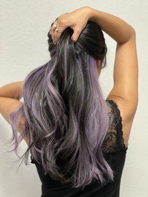 Purple grey metallic peekaboo :)