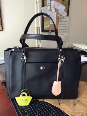 20" black straps with nickel hardware...made my Coach bag perfect again!