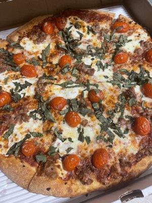 Margherita Pizza with sausage