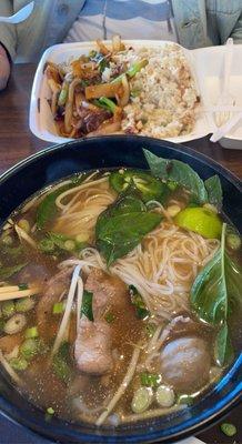 Pho and Mongolian Beef.