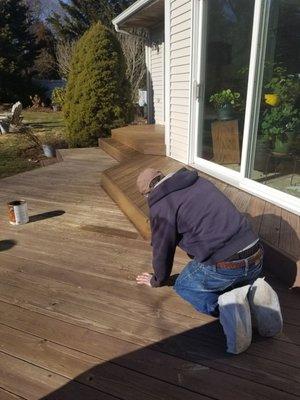 2nd Stage of Full Deck Restoration in Mystic,Ct