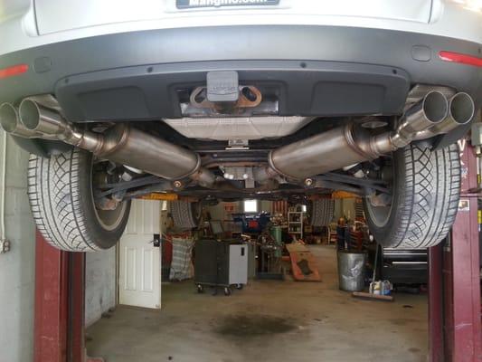 Custom magnaflow exhaust, bent and installed at Schoolhouse Auto!