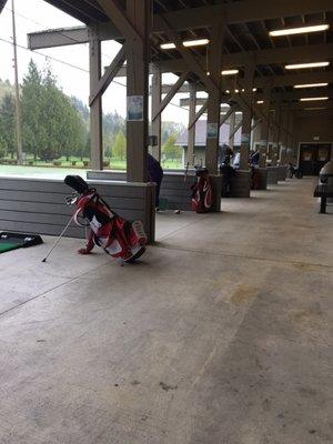 Covered and heat available makes for many trips to the driving range no matter what the weather is!