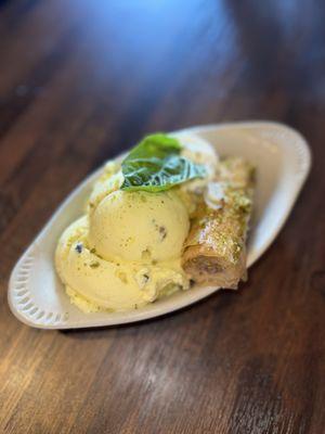 Baklava & Ice Cream (~$11)