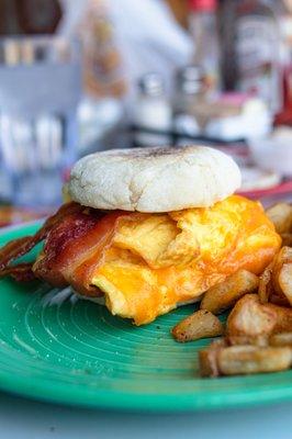 Bacon, Egg, and Cheese Breakfast Sandwich