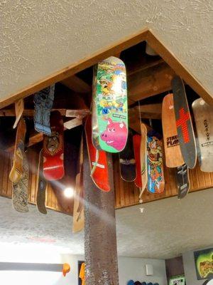 Little skate shop in the pizzeria