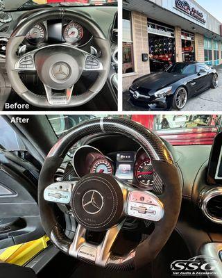 Carbon fiber Steering h Wheel Upgrade