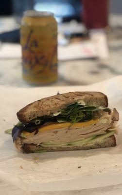 Turkey sandwich on gluten free bread