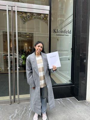 Outside of Kleinfeld after I said Yes to the dress!