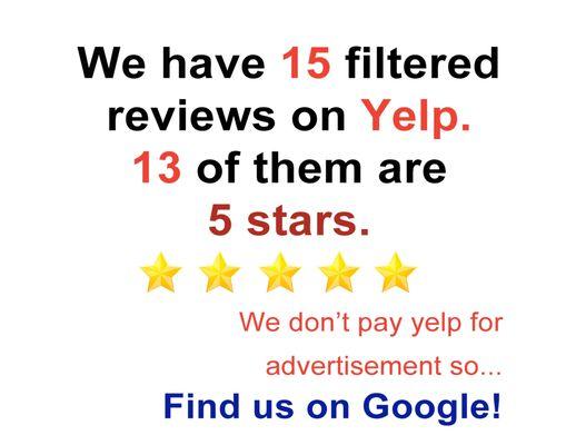 Stop hiding our 5 star reviews!