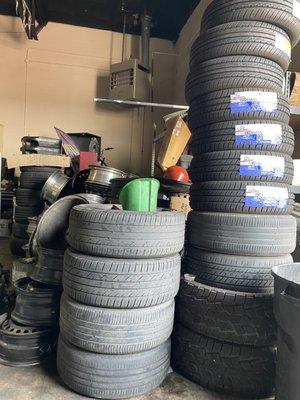 Used tires with lots of life left in them