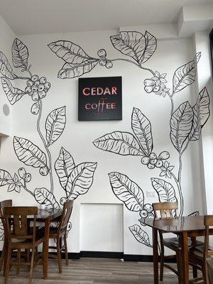 Coffee berry mural wall