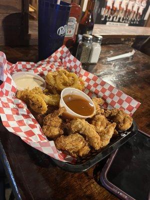 Fried tenders and onion rings