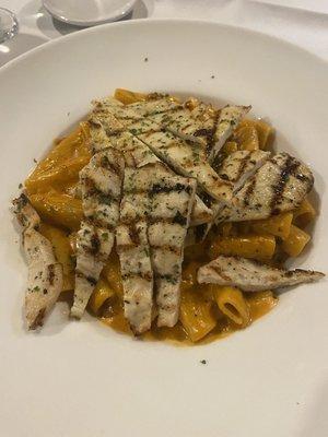 Spicy Rigatoni with Grilled Chicken... my go to every time!