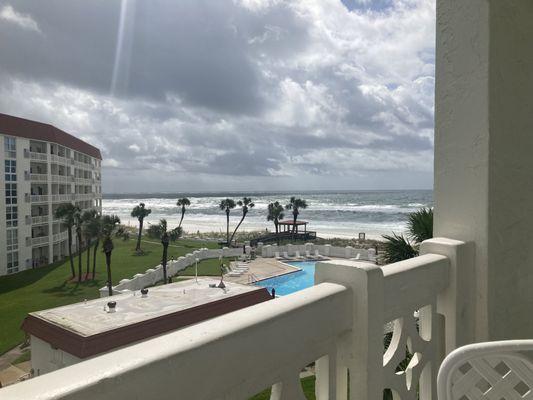 Cloudy and breezy day after Hurricane Francine