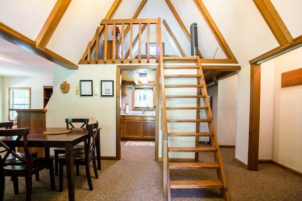 Interior of Appleseed Cabin at Crockett's Run.