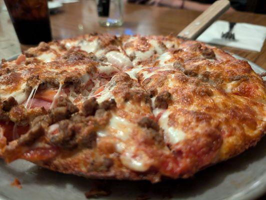 Meat lovers pizza