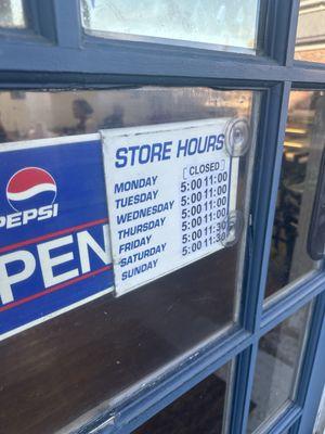 Store hours